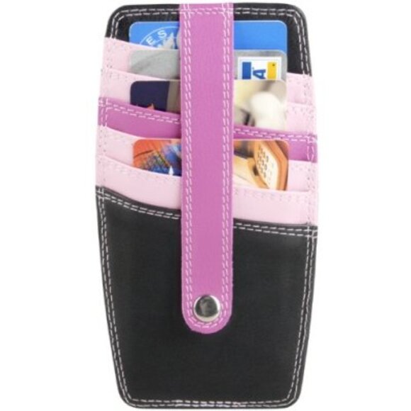 Derek Alexander Handbags - DEREK ALEXANDER Women's Leather Wallet 2-sided Credit Card Holder 12 slots